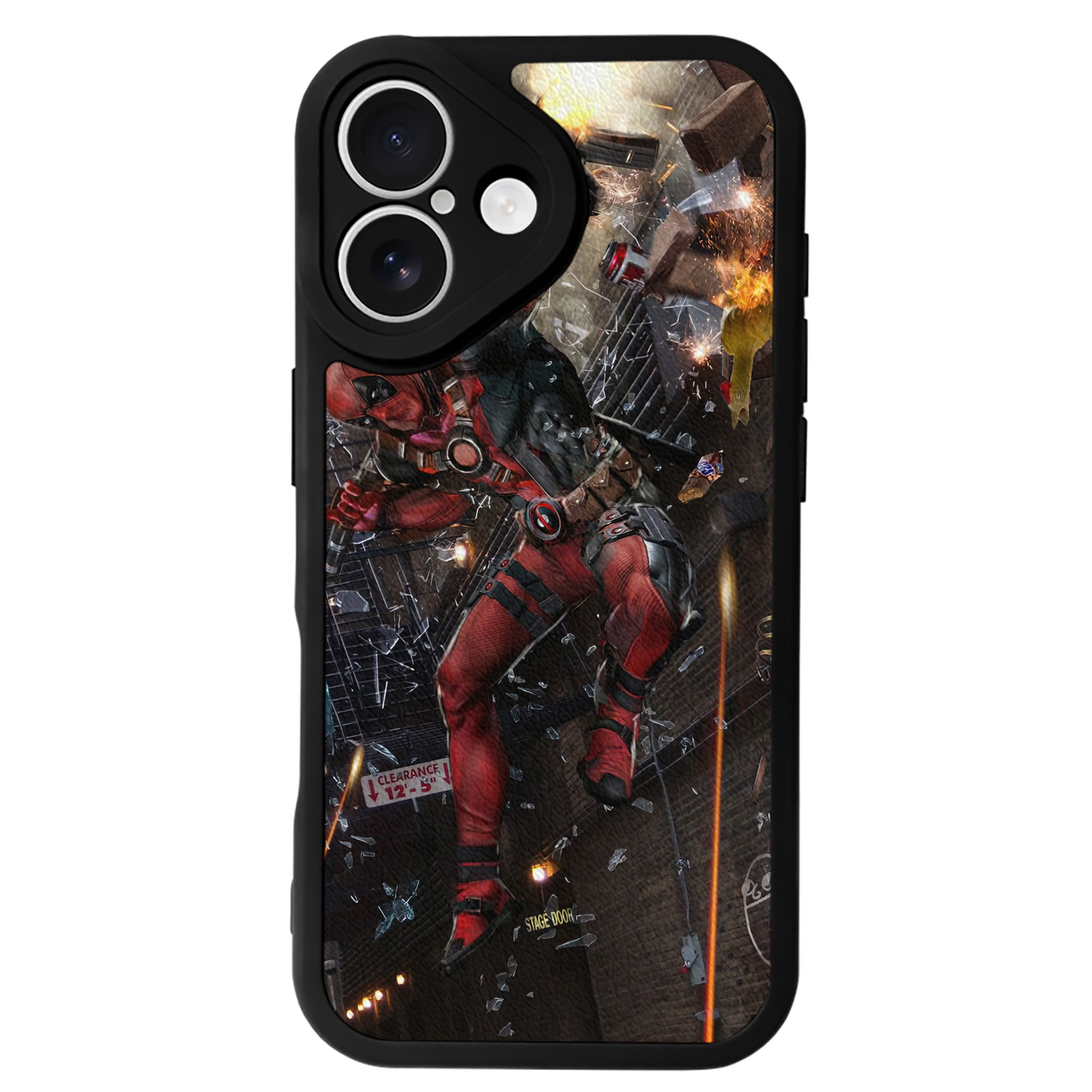 （画像用） Deadpool デッドプール 【iPhone 16シリーズ対応】シリコンスマホケース（レザー調） 材質：シリコン